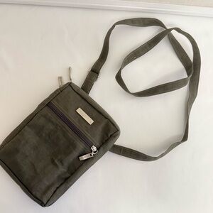 Baggallini European trip Green Messenger Bag with Adjustable Strap